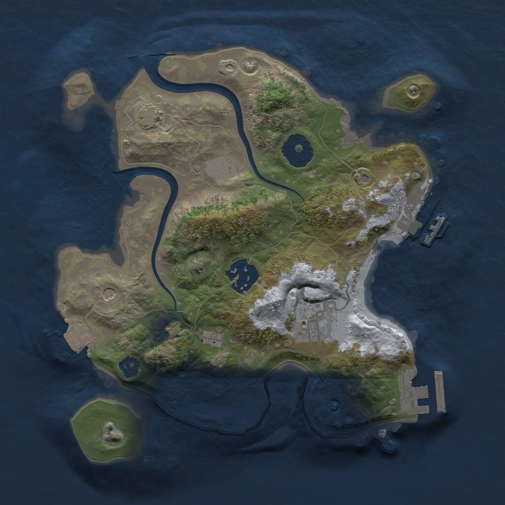 Rust Map: Procedural Map, Size: 2450, Seed: 6566564, 7 Monuments