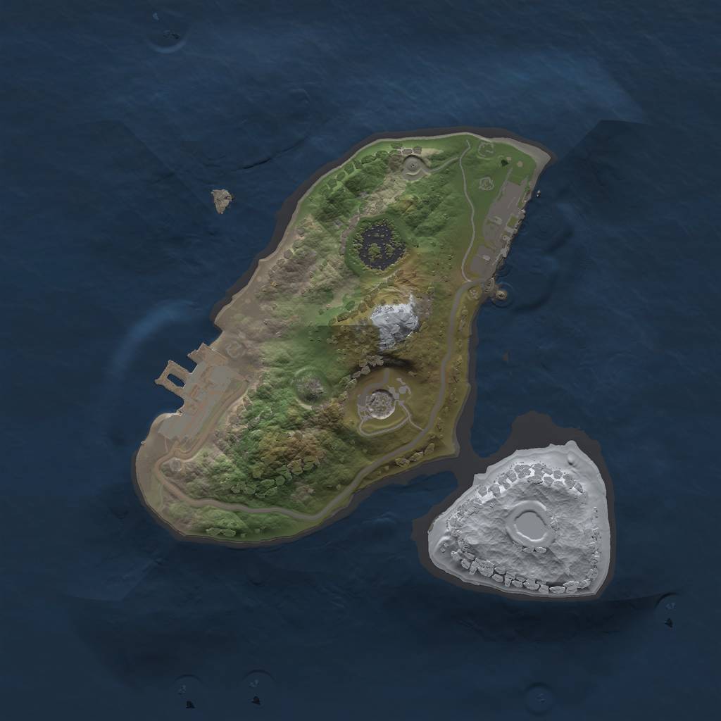 Rust Map: Procedural Map, Size: 1600, Seed: 1736453625, 7 Monuments