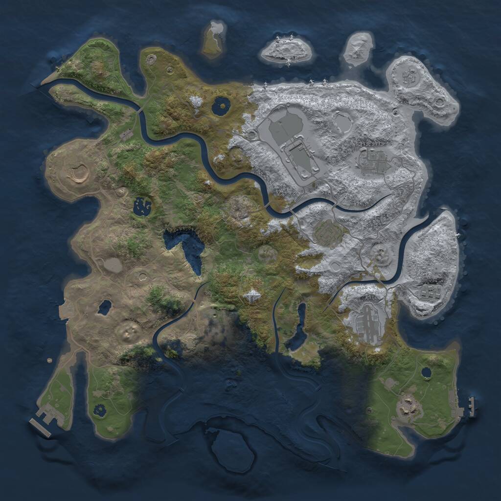 Rust Map: Procedural Map, Size: 4000, Seed: 1724057820, 15 Monuments