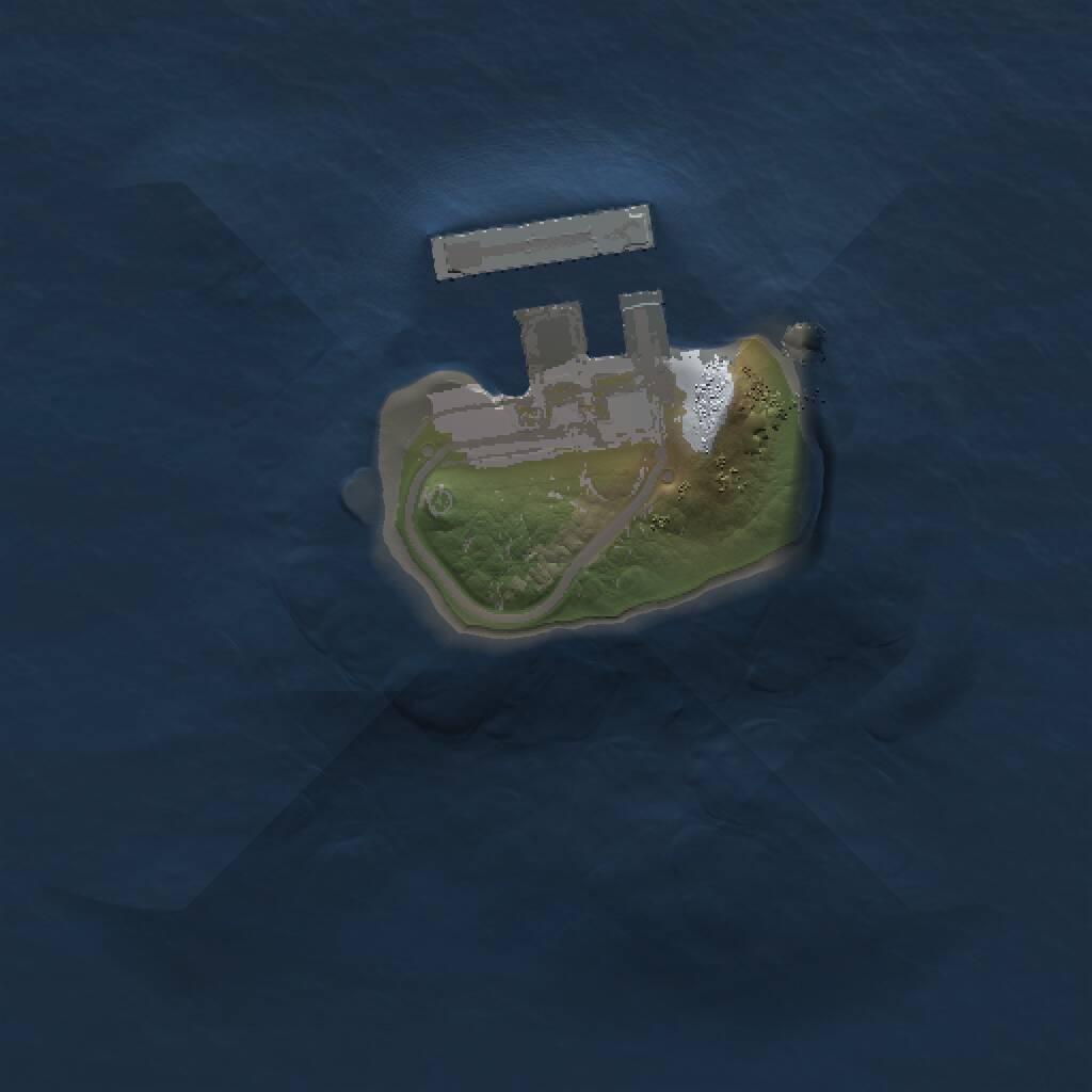 Rust Map: Procedural Map, Size: 1000, Seed: 5353, 2 Monuments