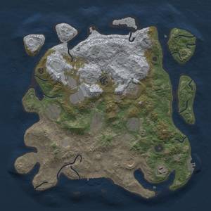 Thumbnail Rust Map: Procedural Map, Size: 3700, Seed: 2122631222, 18 Monuments