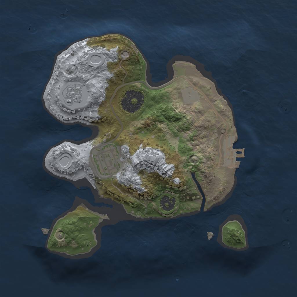Rust Map: Procedural Map, Size: 2000, Seed: 22566, 8 Monuments