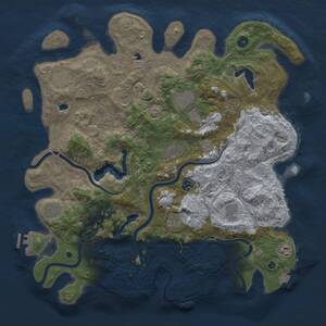 Thumbnail Rust Map: Procedural Map, Size: 4500, Seed: 835465239, 17 Monuments
