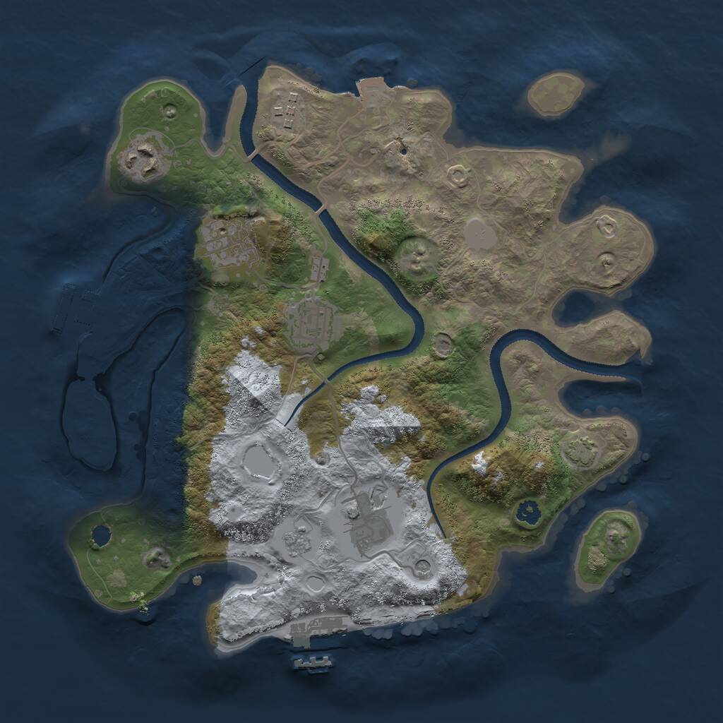 Rust Map: Procedural Map, Size: 3000, Seed: 426487005, 11 Monuments