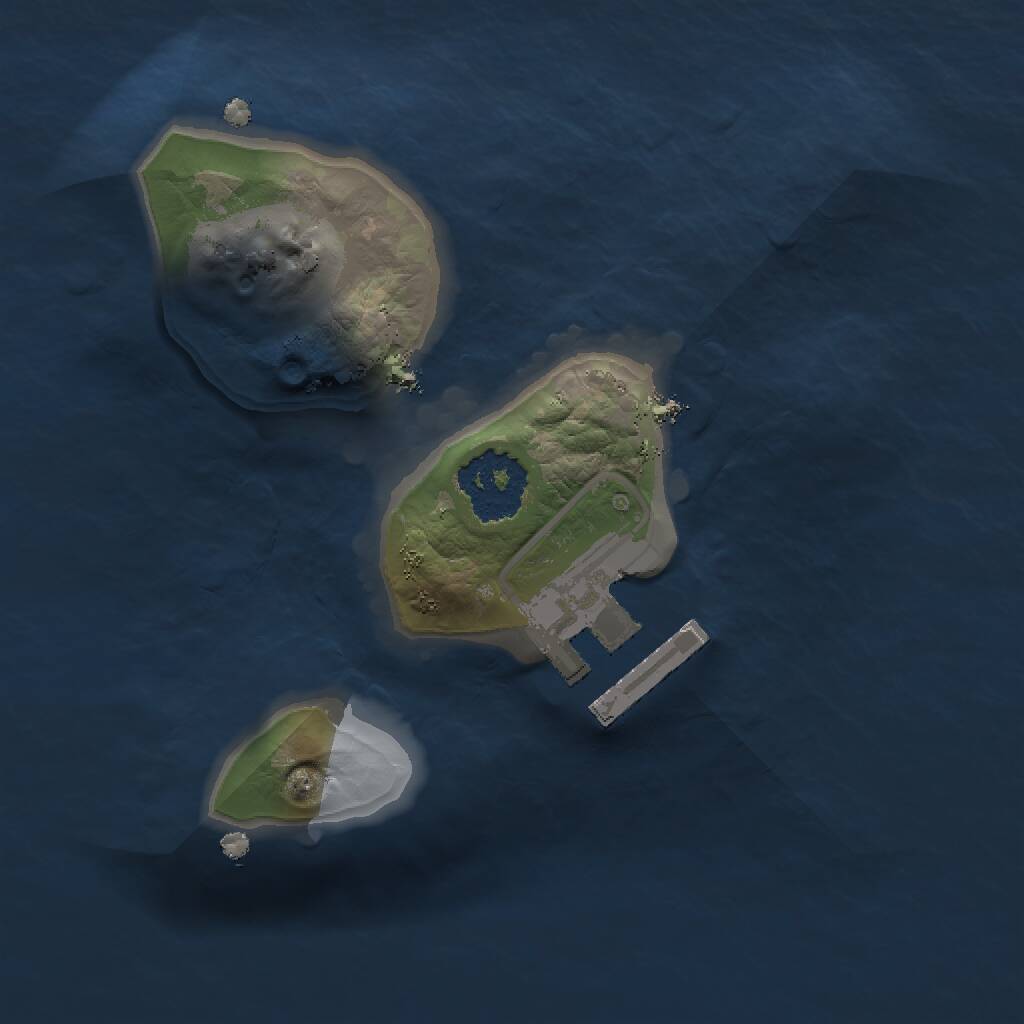 Rust Map: Procedural Map, Size: 1500, Seed: 123589, 2 Monuments