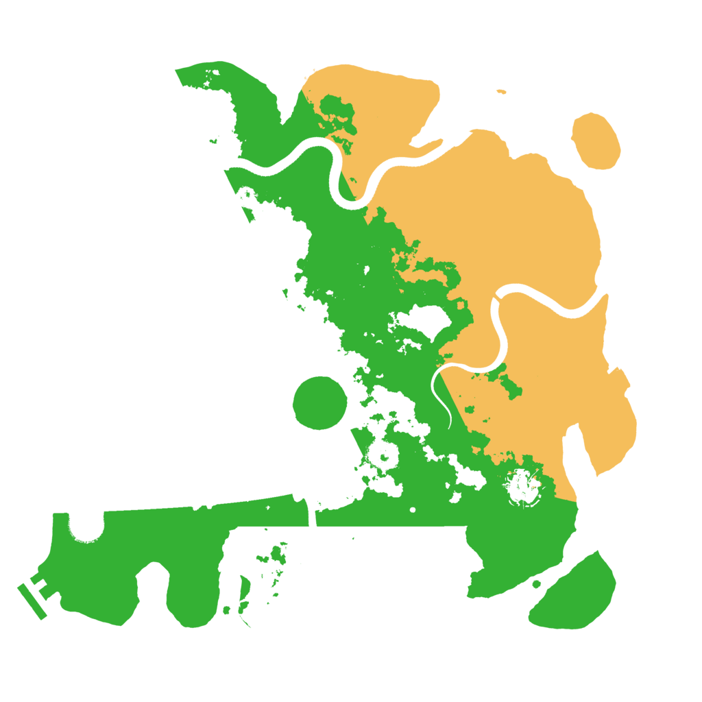 Biome Rust Map: Procedural Map, Size: 3500, Seed: 991892604