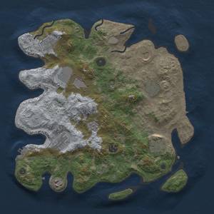 Thumbnail Rust Map: Procedural Map, Size: 3500, Seed: 991892604, 18 Monuments