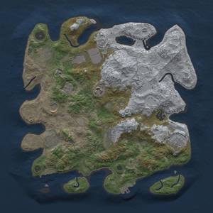 Thumbnail Rust Map: Procedural Map, Size: 3500, Seed: 1623227, 19 Monuments