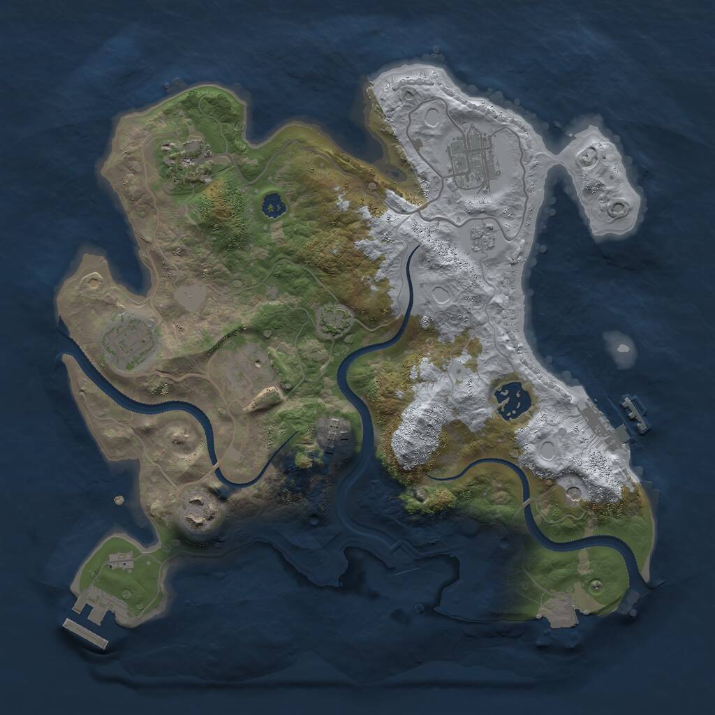 Rust Map: Procedural Map, Size: 3000, Seed: 15778, 13 Monuments
