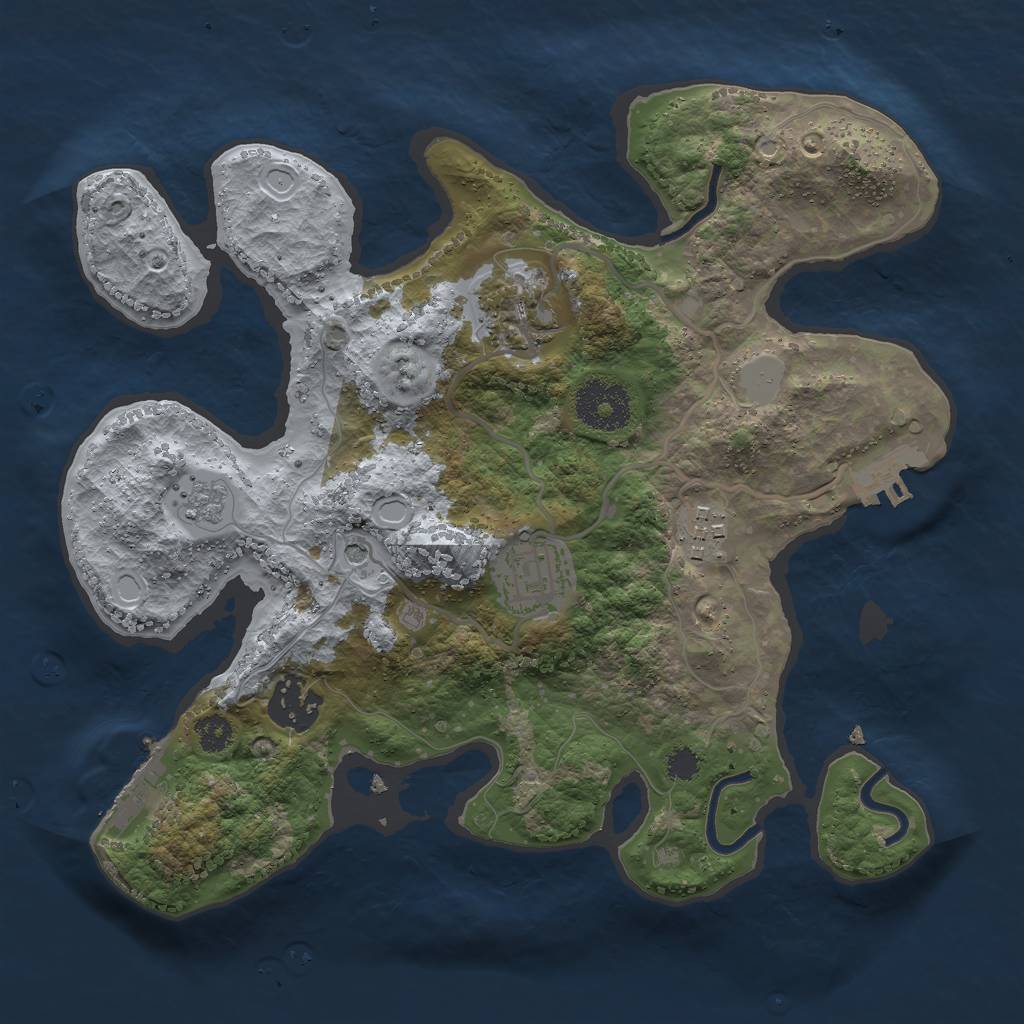 Rust Map: Procedural Map, Size: 2850, Seed: 1486185009, 13 Monuments