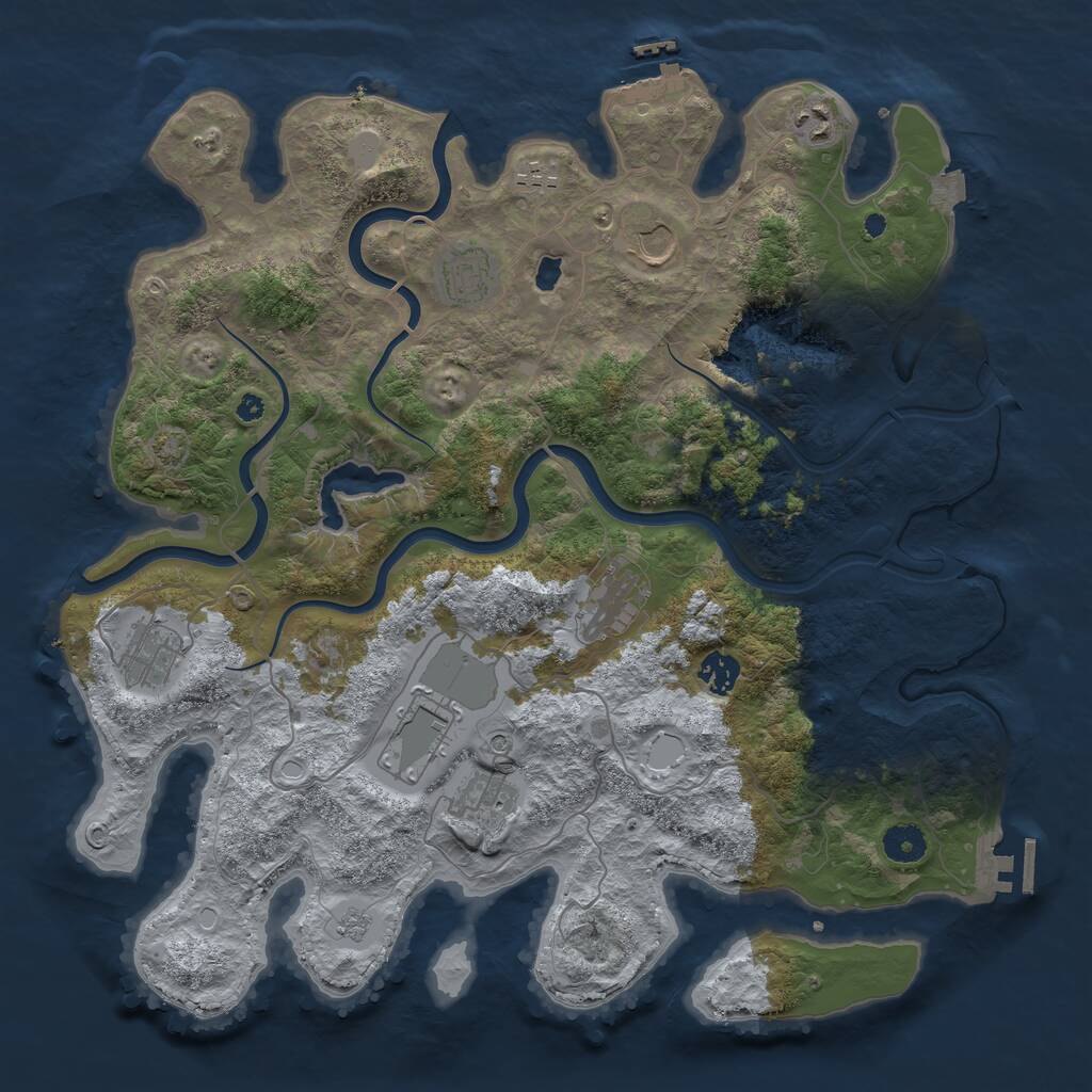 Rust Map: Procedural Map, Size: 4000, Seed: 1742202303, 15 Monuments