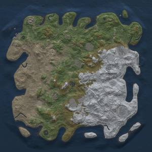 Thumbnail Rust Map: Procedural Map, Size: 4500, Seed: 1018038383, 20 Monuments