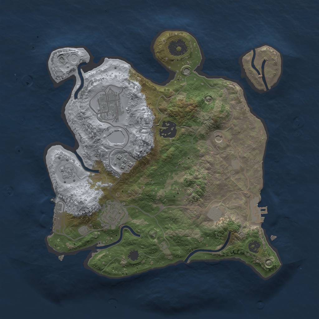 Rust Map: Procedural Map, Size: 2700, Seed: 1355372552, 13 Monuments