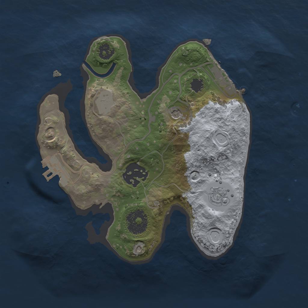 Rust Map: Procedural Map, Size: 2000, Seed: 1015211, 10 Monuments
