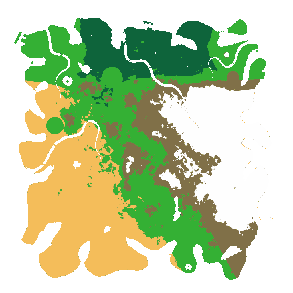 Biome Rust Map: Procedural Map, Size: 4500, Seed: 100000
