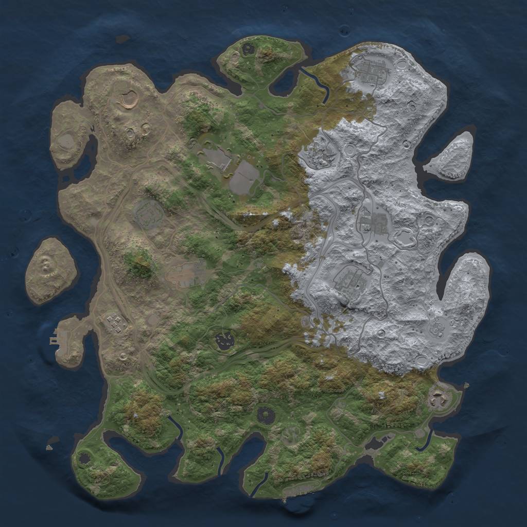 Rust Map: Procedural Map, Size: 4250, Seed: 1482506267, 20 Monuments