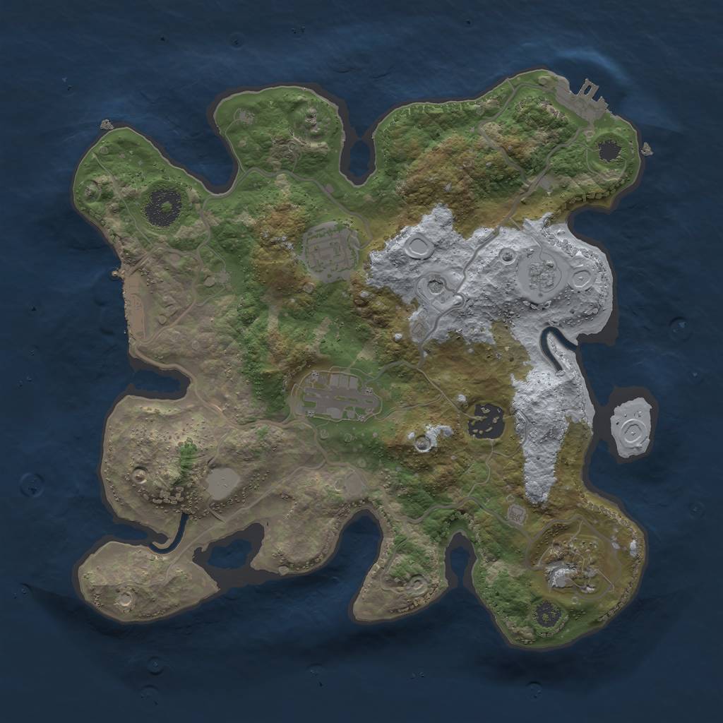 Rust Map: Procedural Map, Size: 2900, Seed: 52000, 13 Monuments