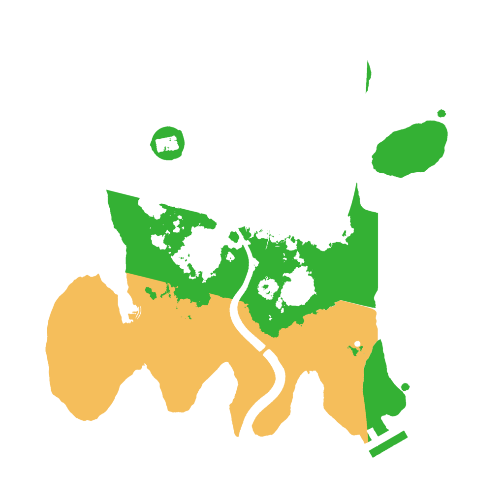 Biome Rust Map: Procedural Map, Size: 2500, Seed: 56456434