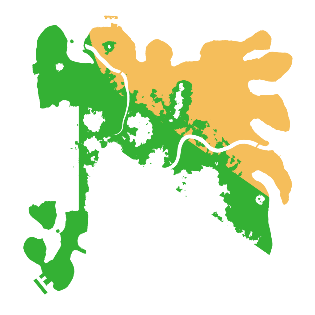 Biome Rust Map: Procedural Map, Size: 3500, Seed: 632505958