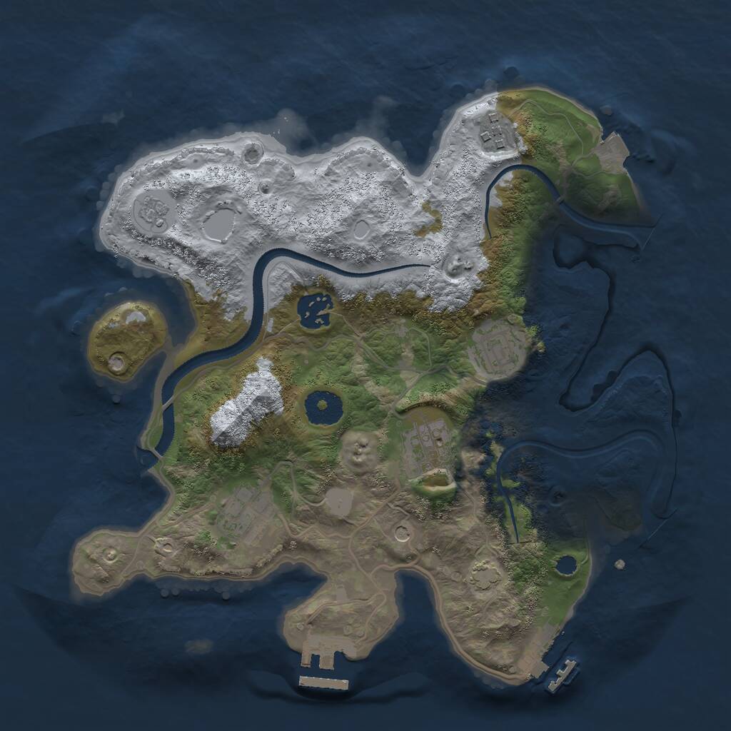 Rust Map: Procedural Map, Size: 3000, Seed: 1411355080, 11 Monuments