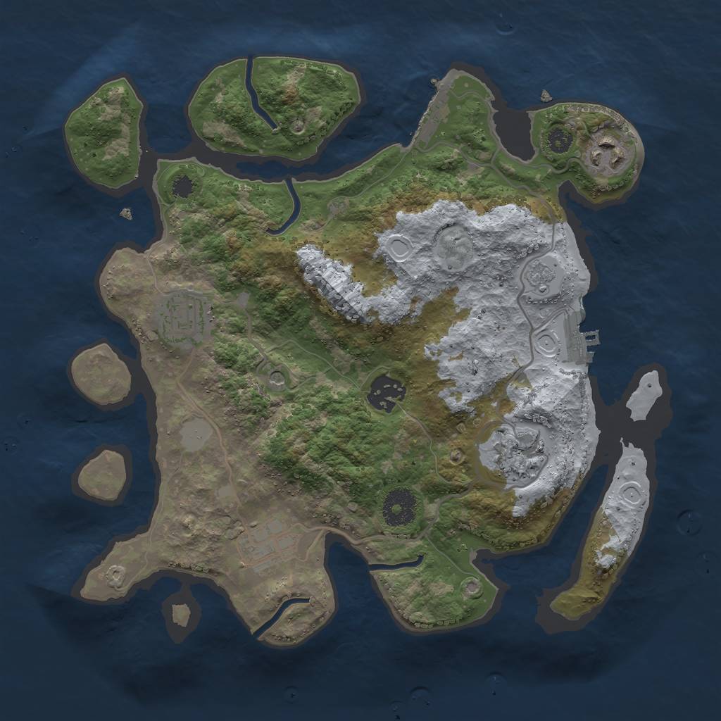 Rust Map: Procedural Map, Size: 3000, Seed: 19041999, 14 Monuments
