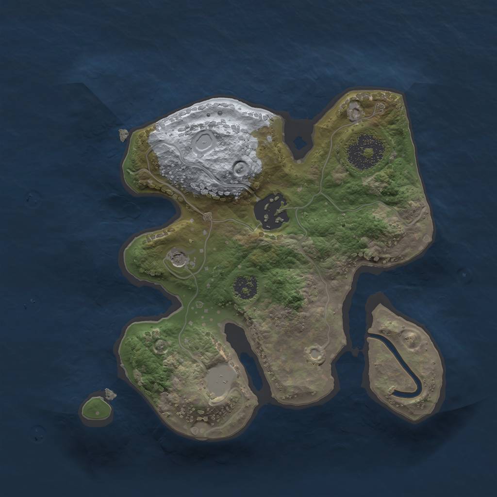 Rust Map: Procedural Map, Size: 2100, Seed: 22083868, 7 Monuments