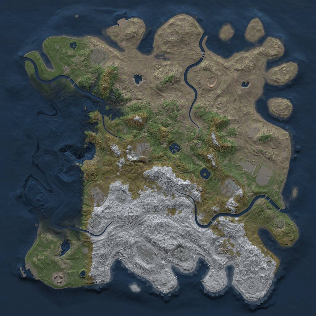 Rust Map: Procedural Map, Size: 4500, Seed: 8082022, 17 Monuments