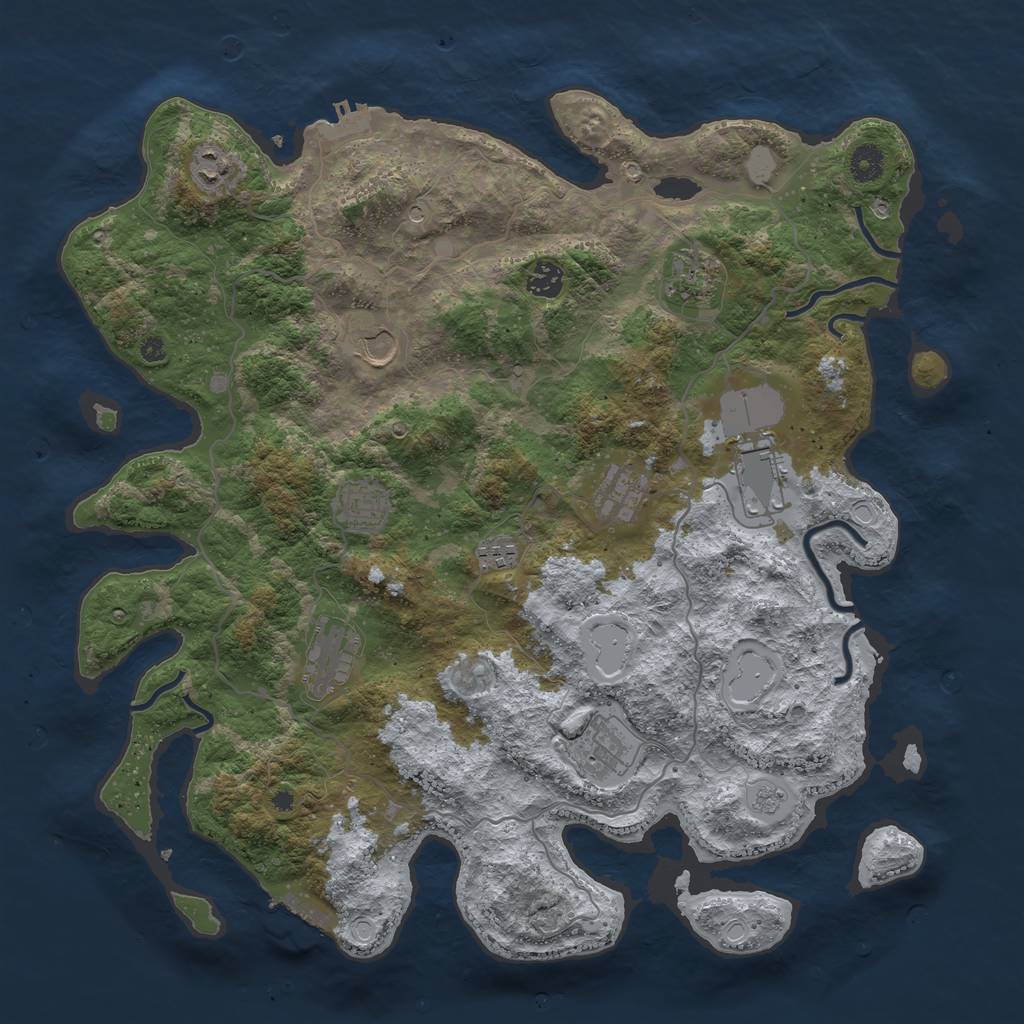 Rust Map: Procedural Map, Size: 4185, Seed: 12368, 19 Monuments