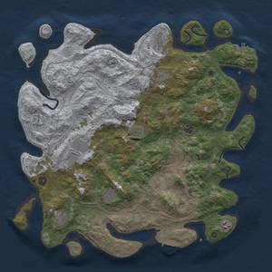 Thumbnail Rust Map: Procedural Map, Size: 4500, Seed: 849449475, 19 Monuments