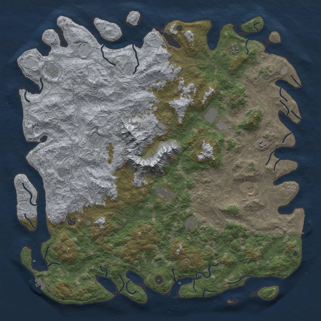Rust Map: Procedural Map, Size: 5800, Seed: 336258, 20 Monuments
