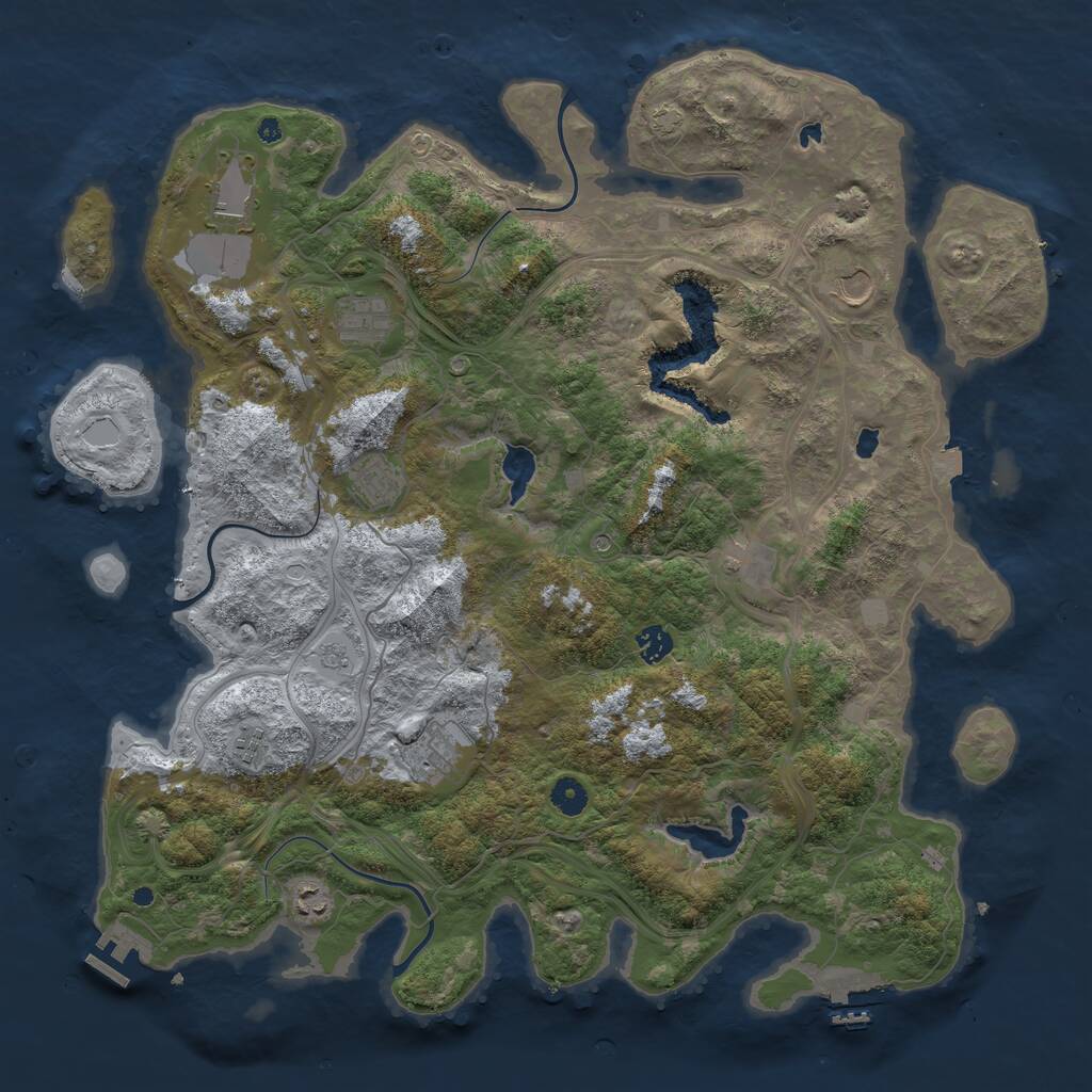 Rust Map: Procedural Map, Size: 4500, Seed: 156907, 15 Monuments