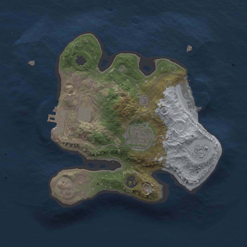 Rust Map: Procedural Map, Size: 2000, Seed: 1667280846, 9 Monuments
