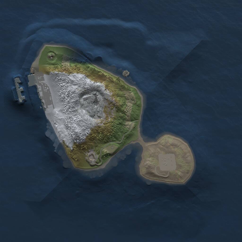 Rust Map: Procedural Map, Size: 1500, Seed: 1253298533, 2 Monuments