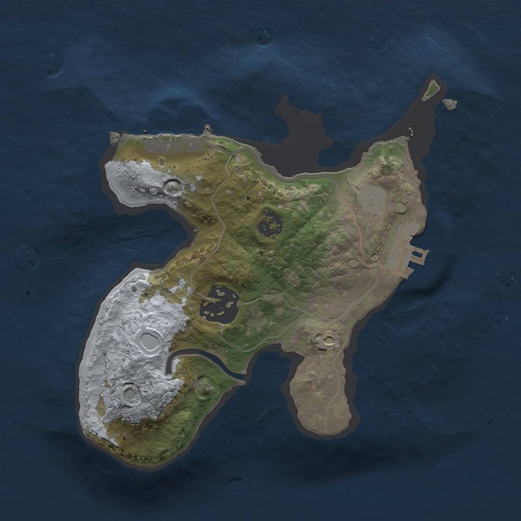 Rust Map: Procedural Map, Size: 2000, Seed: 3998254, 8 Monuments