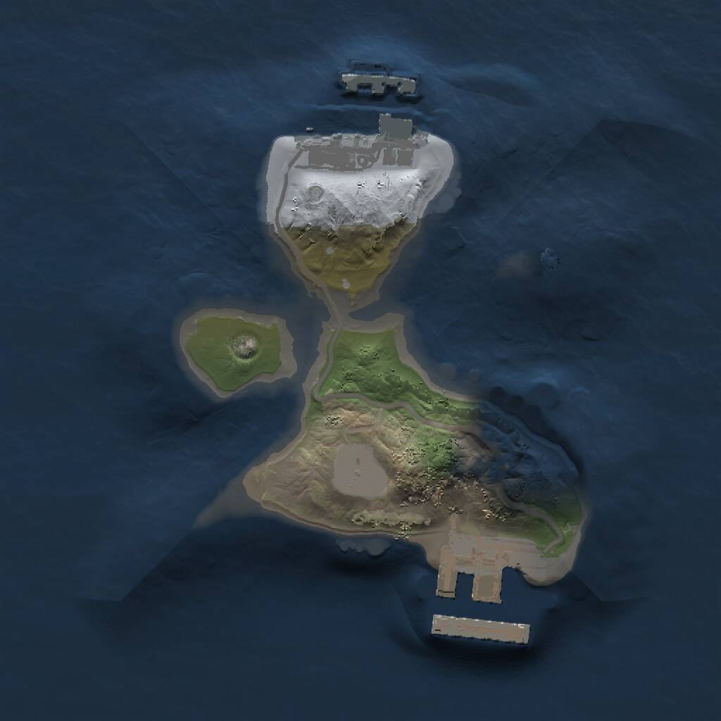 Rust Map: Procedural Map, Size: 1500, Seed: 1892825393, 3 Monuments