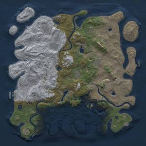 Thumbnail Rust Map: Procedural Map, Size: 4500, Seed: 1495089444, 17 Monuments