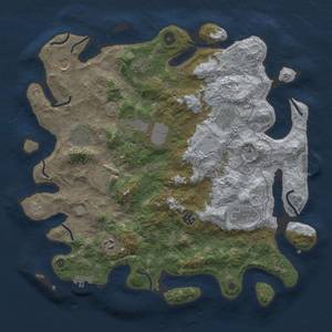 Thumbnail Rust Map: Procedural Map, Size: 4000, Seed: 129628590, 19 Monuments