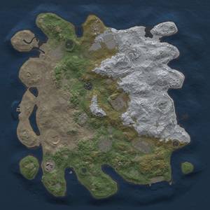 Thumbnail Rust Map: Procedural Map, Size: 3700, Seed: 101352852, 17 Monuments