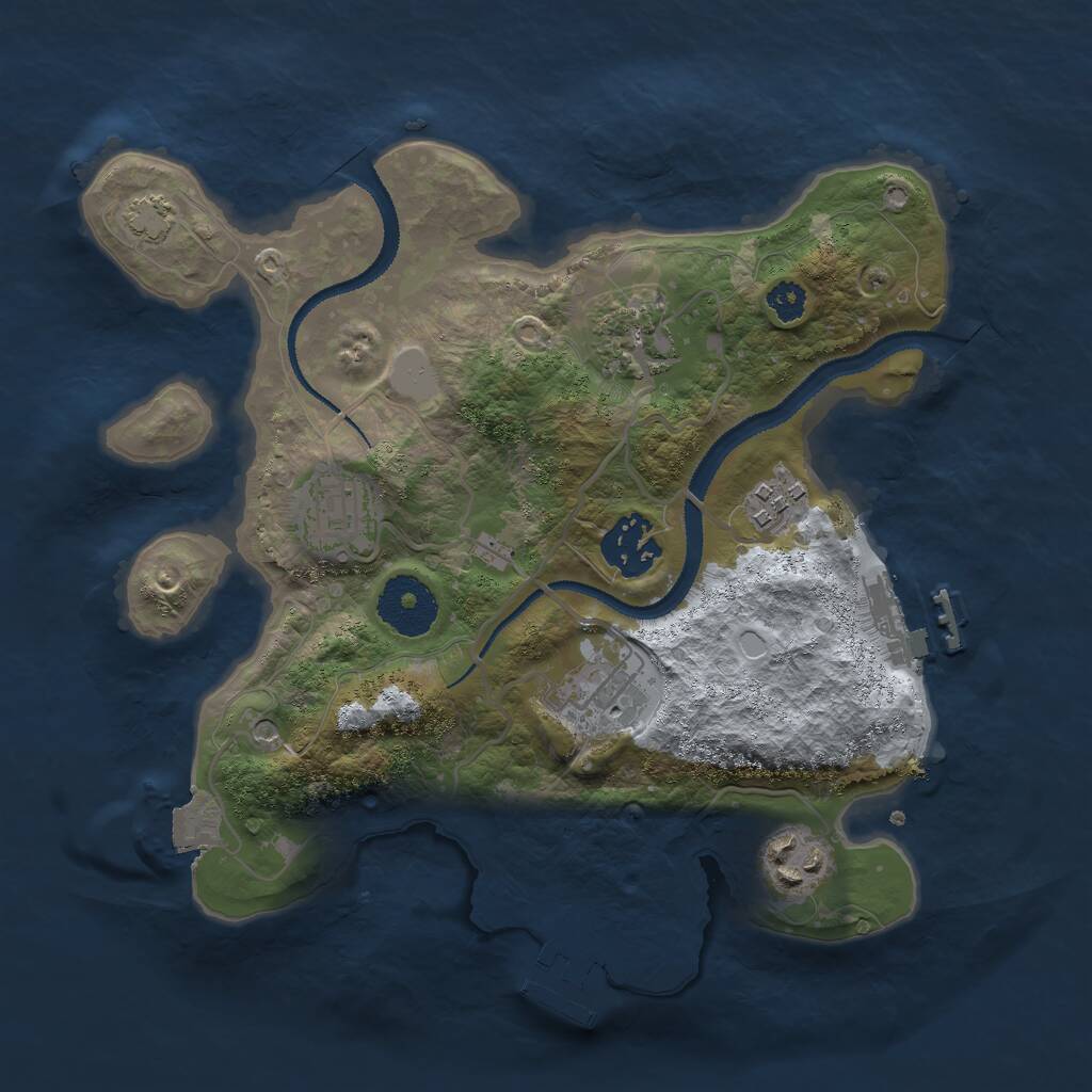 Rust Map: Procedural Map, Size: 2801, Seed: 495154659, 11 Monuments