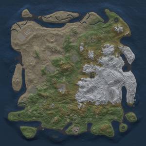 Thumbnail Rust Map: Procedural Map, Size: 4500, Seed: 23423, 20 Monuments