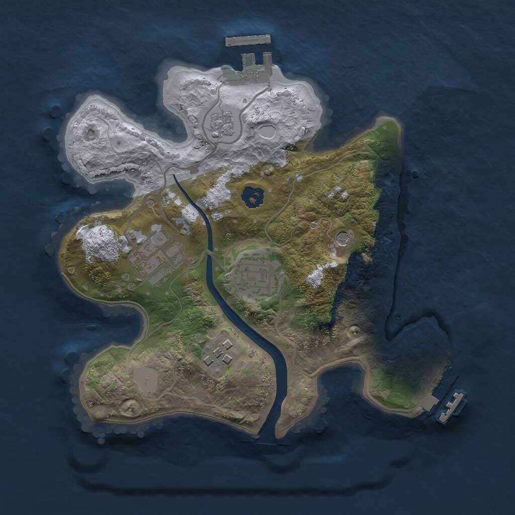 Rust Map: Procedural Map, Size: 2300, Seed: 648252, 8 Monuments