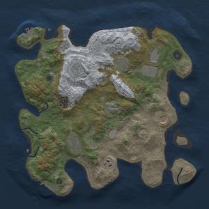 Thumbnail Rust Map: Procedural Map, Size: 3500, Seed: 882164, 17 Monuments