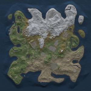 Thumbnail Rust Map: Procedural Map, Size: 3500, Seed: 34245, 18 Monuments