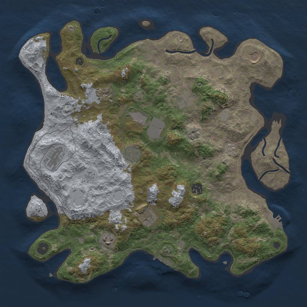 Rust Map: Procedural Map, Size: 4000, Seed: 1480287956, 19 Monuments