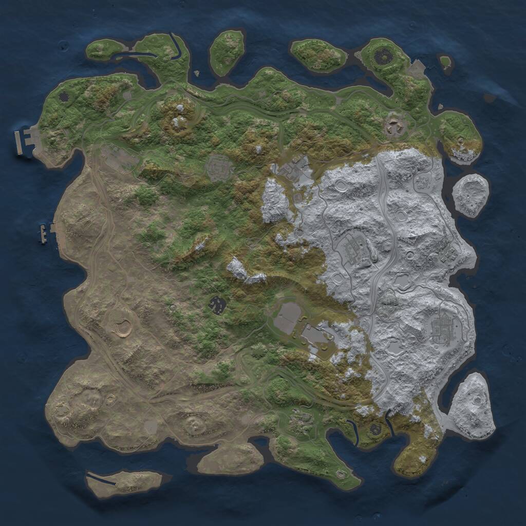 Rust Map: Procedural Map, Size: 4500, Seed: 1799777, 17 Monuments