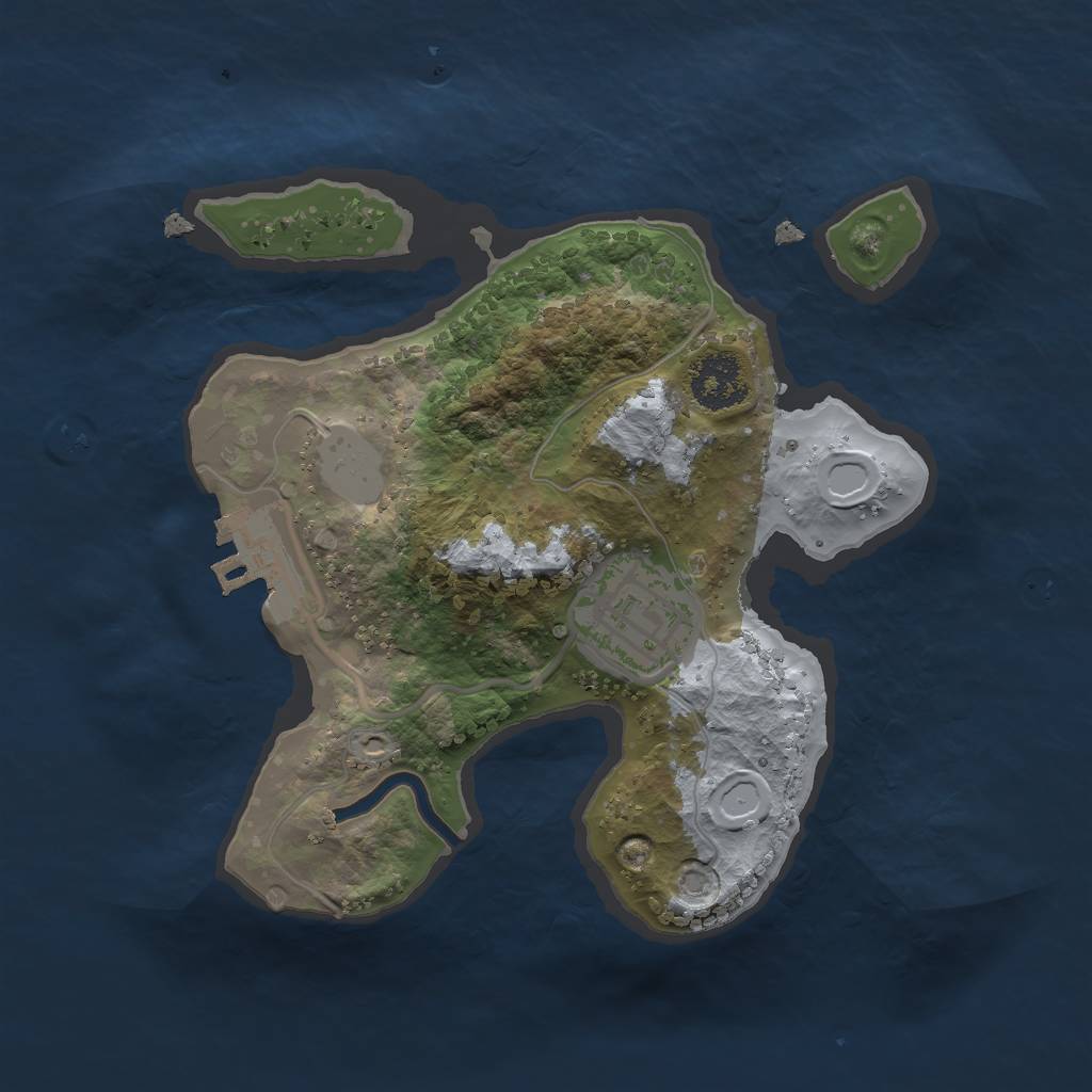 Rust Map: Procedural Map, Size: 2000, Seed: 357155479, 7 Monuments