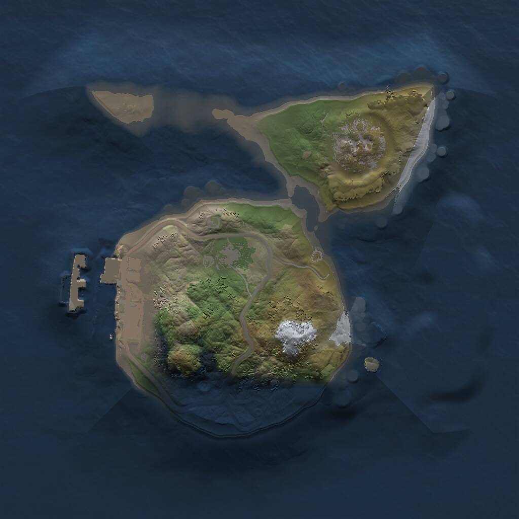 Rust Map: Procedural Map, Size: 1400, Seed: 9848135, 2 Monuments