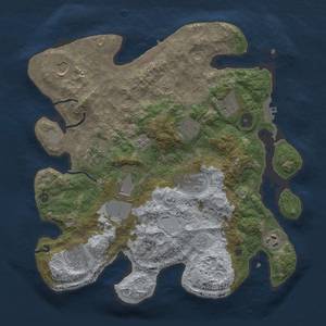 Thumbnail Rust Map: Procedural Map, Size: 3500, Seed: 1000000, 18 Monuments