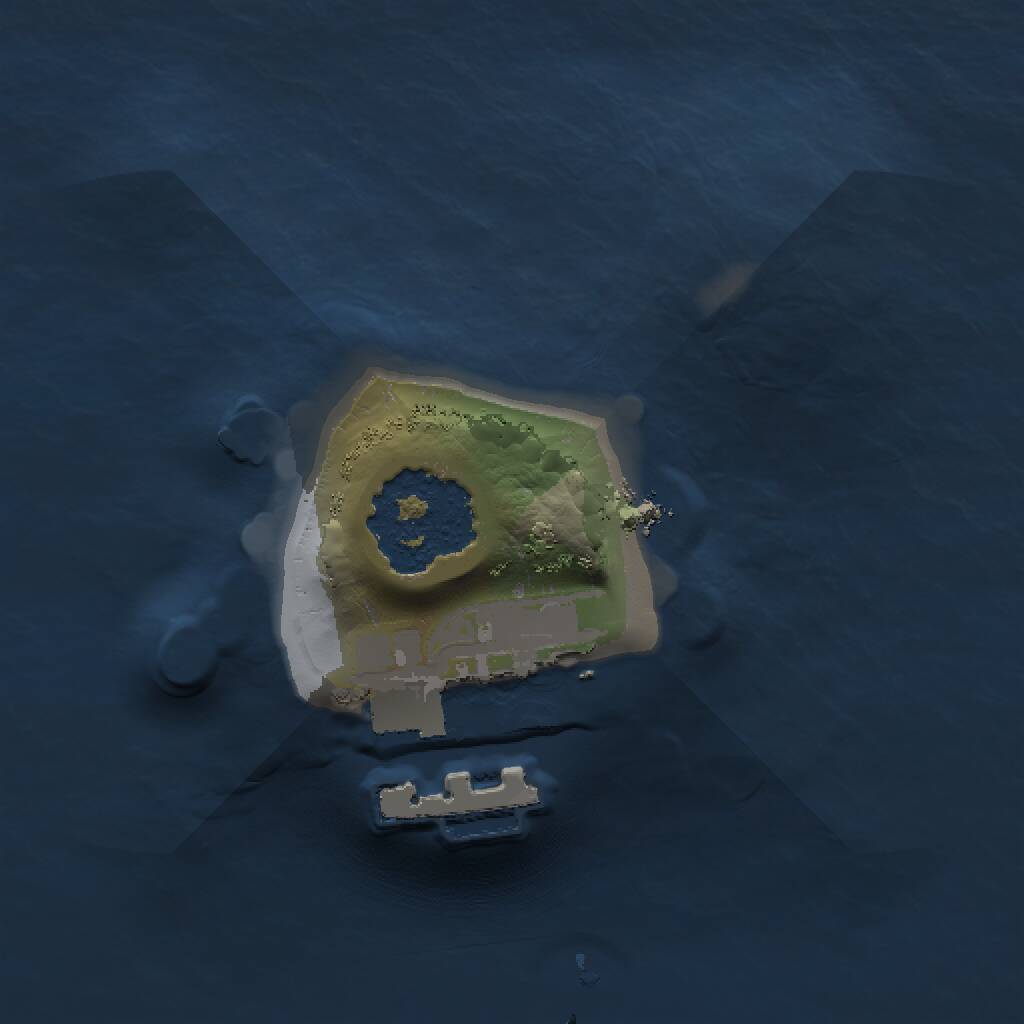 Rust Map: Procedural Map, Size: 1000, Seed: 1323585375, 2 Monuments