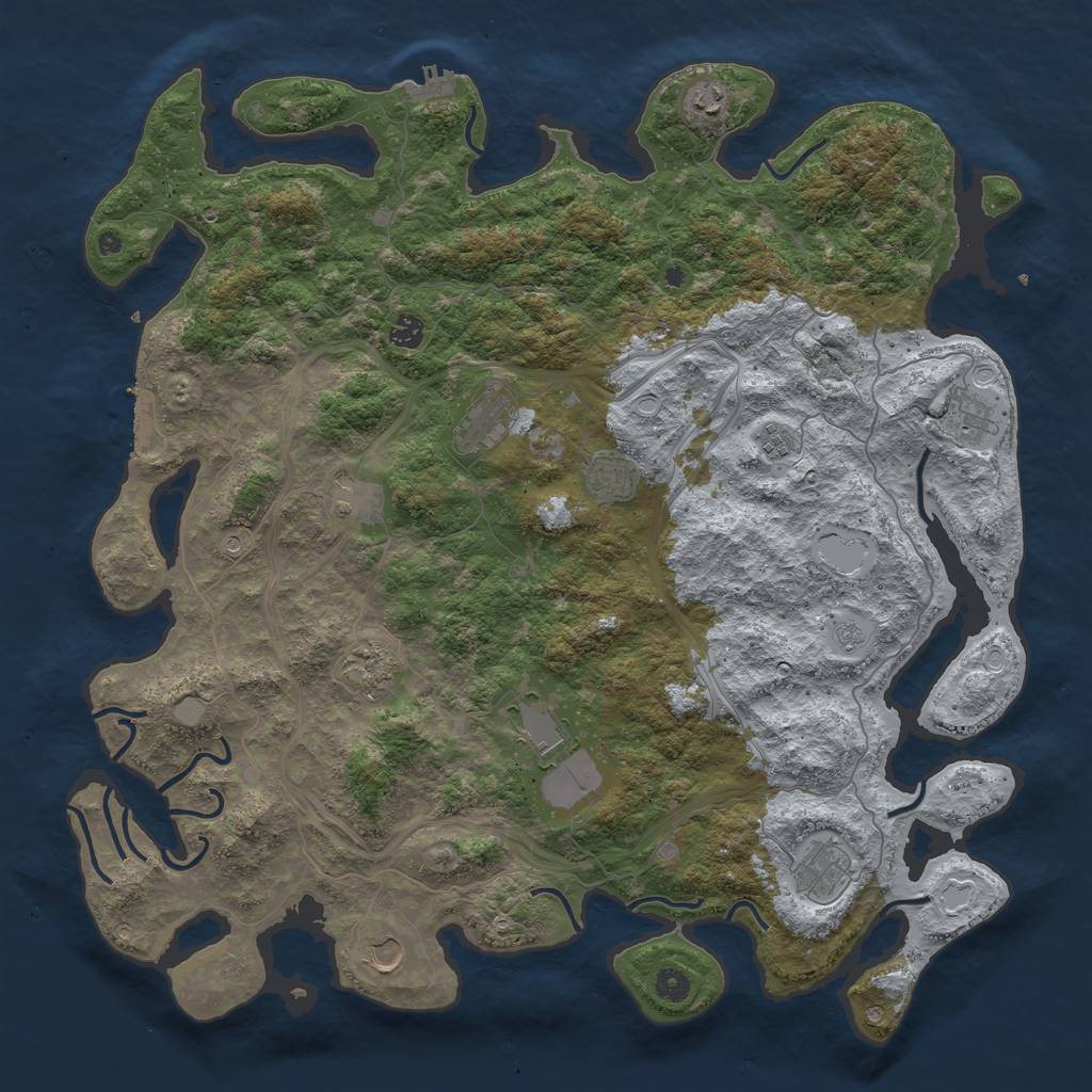 Rust Map: Procedural Map, Size: 4750, Seed: 1589, 20 Monuments